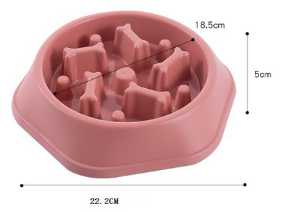 Home Style Bone Slow Feed Dog Bowl for Choking Prevention