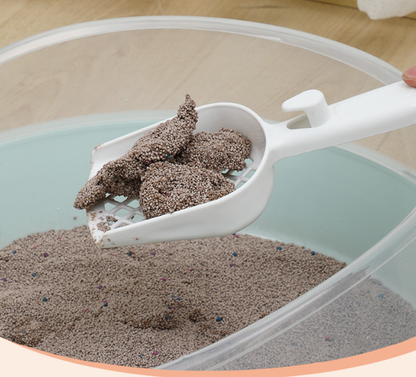 Large Semi-Enclosed Cat Litter Box with Shovel (Colour Variants)