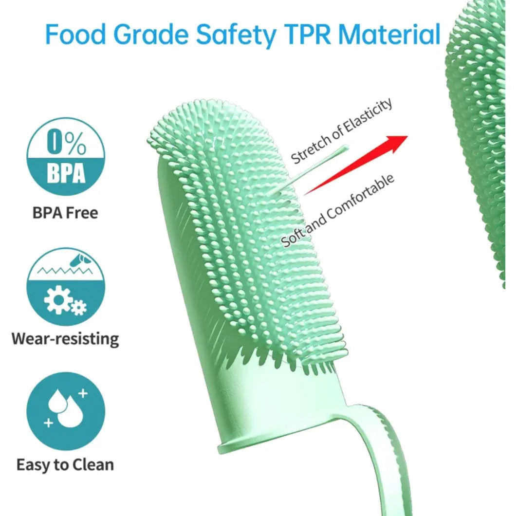135° Surround Bristle Finger Toothbrush Kit for Pets