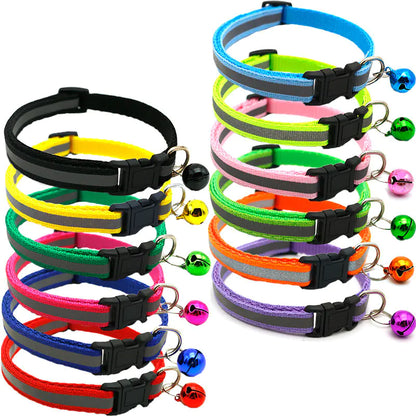Reflective Bell Cat Collar for Pets (Adjustable)