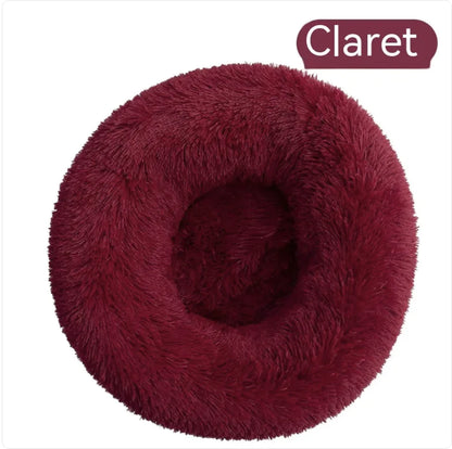 Plush Round Washable Pet Bed (Colour Variants)