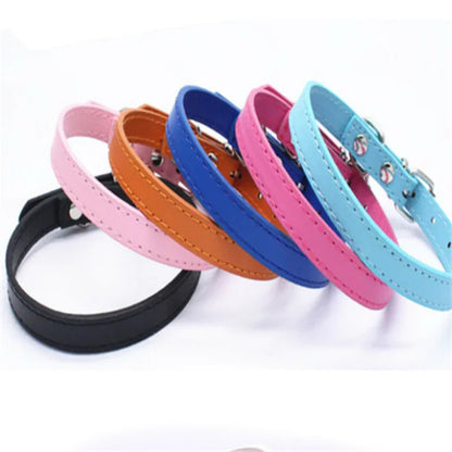 Cat and Dog Collar with Leash (PU Material)