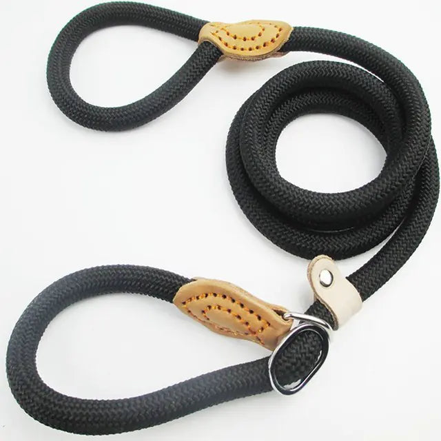 Adjustable Heavy Woven Nylon Non-Slip Dog Training Rope