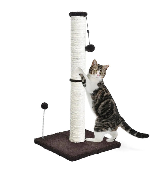 Cat Scratching Post with Hanging Ball for Indoor Cats (32" Tall)