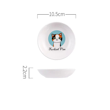 Food and Water Tableware for Cats 130mm (Design Variants)