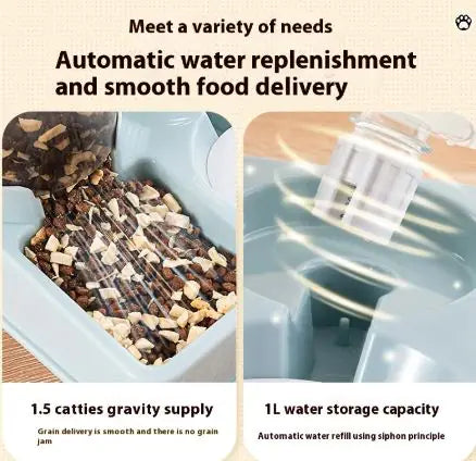 Automatic Pet Food and Water Feeder for Cats and Dogs (Colour Variants)