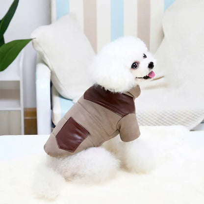 Pet Flower Sling Rain Coat for Autumn or Winter Wear