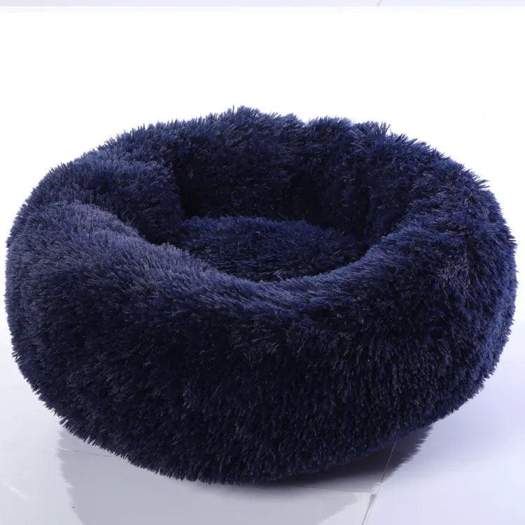 Cosy Round Plush Dog Beds for Small Dogs and Puppies