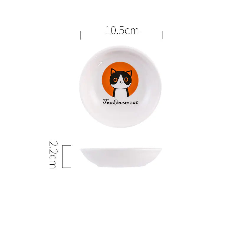 Food and Water Tableware for Cats 130mm (Design Variants)