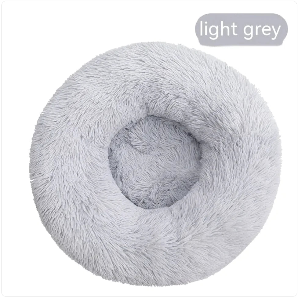 Plush Round Washable Pet Bed (Colour Variants)