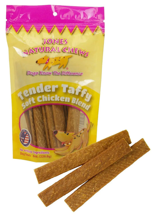 Jones Natural Chews Chicken Tender Taffy Dog Treat 8oz