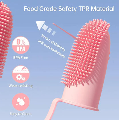 135° Surround Bristle Finger Toothbrush Kit for Pets