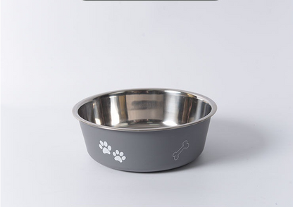 Stainless Steel Durable Pet Food Bowl (Design Variants)
