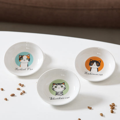Food and Water Tableware for Cats 130mm (Design Variants)