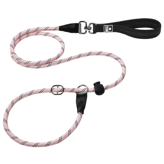Leash for Dogs Heavy Duty, Premium Quality Training Leash, 360° Swivel Metal Hook (1/2" x 5 FT Pink)