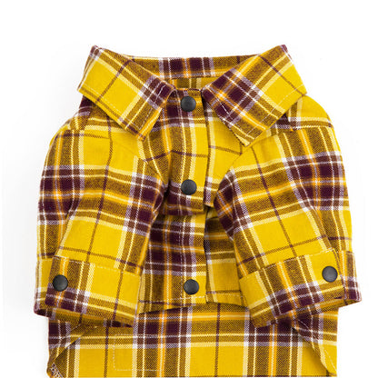 Plaid Shirt for Pets - Stylish Leisure Wear (XS to 2XL)
