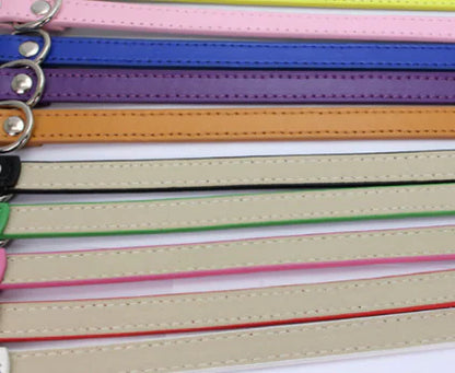 Cat and Dog Collar with Leash (PU Material)