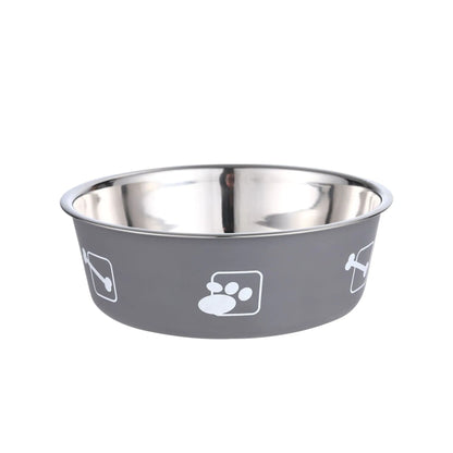 Stainless Steel Durable Pet Food Bowl (Design Variants)
