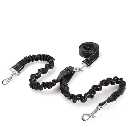 Double Headed Retractable Dog Leash with Pull Rope
