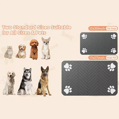 Pet Feeding Placemat with Paw Design