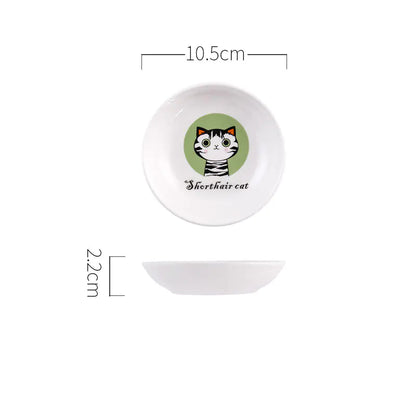 Food and Water Tableware for Cats 130mm (Design Variants)