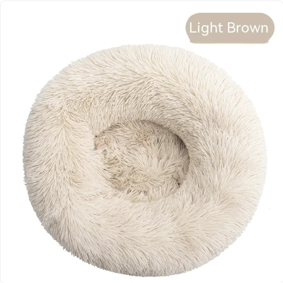 Plush Round Washable Pet Bed (Colour Variants)