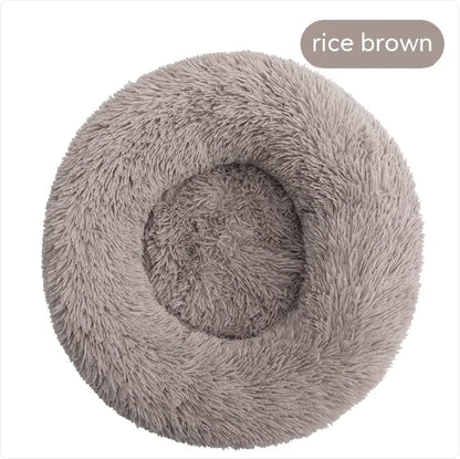 Plush Round Washable Pet Bed (Colour Variants)