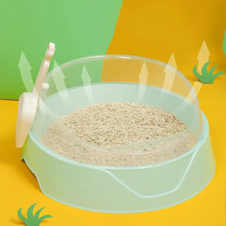Large Semi-Enclosed Cat Litter Box with Shovel (Colour Variants)