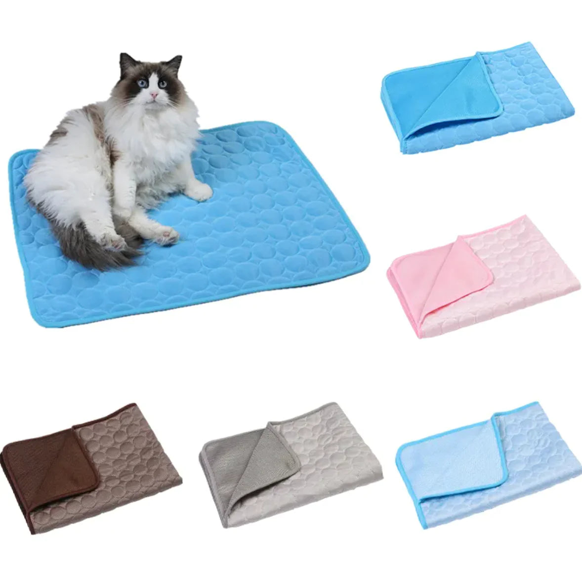 Cooling Pet Mat – Ice Silk Summer Bed (Colour Variants)