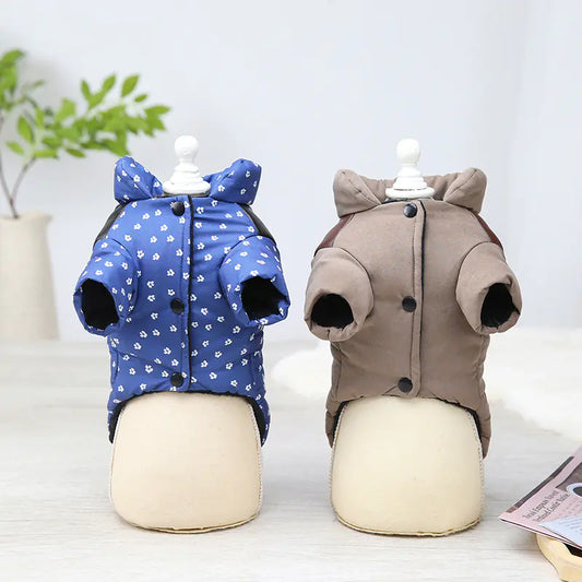 Pet Flower Sling Rain Coat for Autumn or Winter Wear