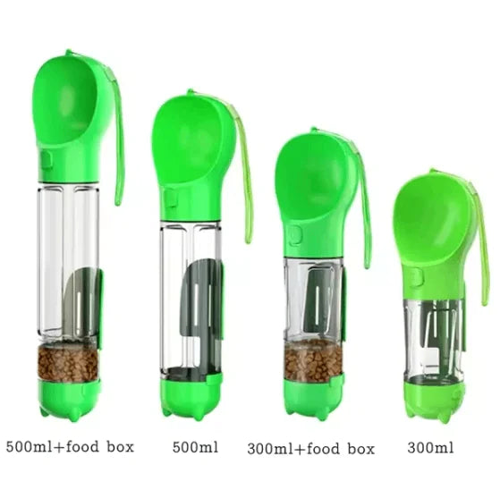3-in-1 Portable Dog Water Bottle and Food Dispenser (Colour Variants)