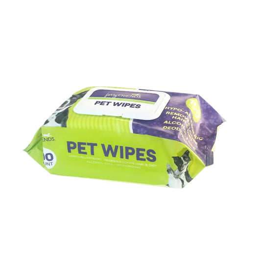 FurryFriends Pet Wipes, Lavender Chamomile Scented | Hypo-allergenic & Alcohol Free (100 Wipes, x1 Pack)