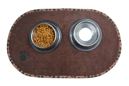 Tapete para comida de animais de estimação, antiderrapante e lavável para cães e gatos