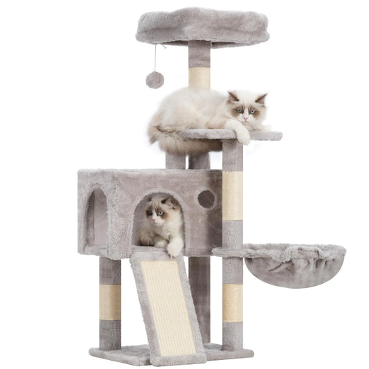 Gitelsnour Cat Tree Tower Condo for Small Cats Kittens with Scratching Board and Posts (41.3") GCT005SW