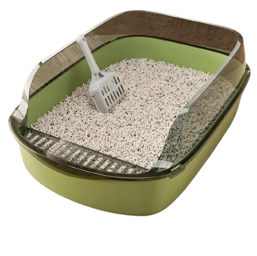 Semi-Closed Splash-Proof Cat Litter Box