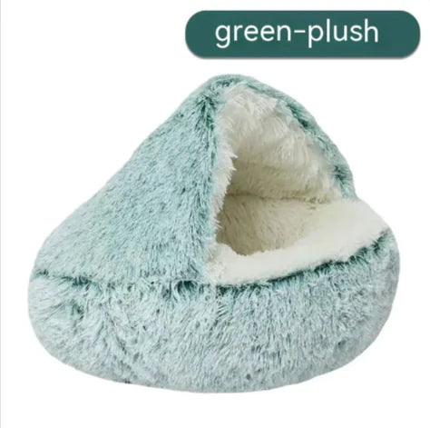 Semi-Closed Pet Bed – Cosy Year-Round Comfort