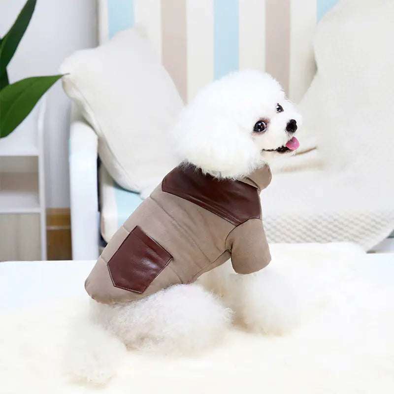Pet Flower Sling Rain Coat for Autumn or Winter Wear
