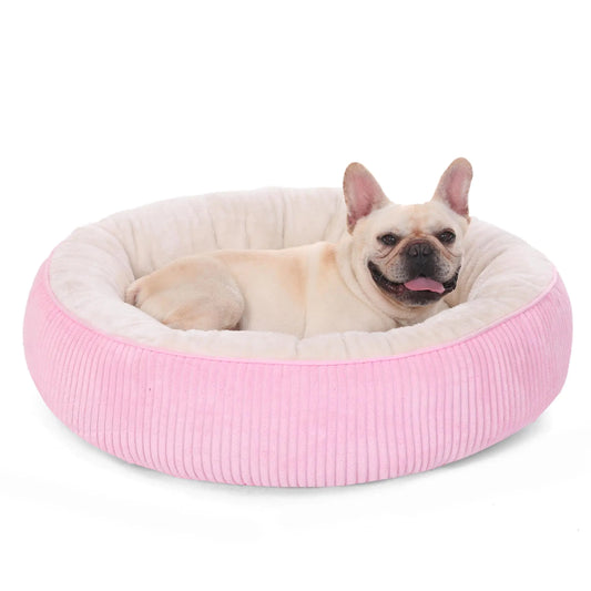 Washable Calming Donut Dog Bed for Medium Dogs with Removable Cover (30" Inches)