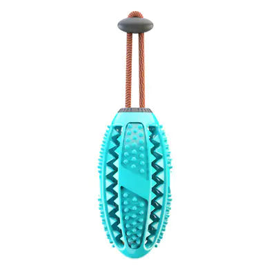Interactive Dog Food Leakage Toy - Elastic Rubber Ball Toothbrush (Colour Variants)