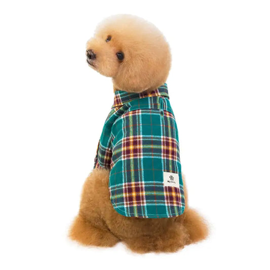 Plaid Shirt for Pets - Stylish Leisure Wear (XS to 2XL)