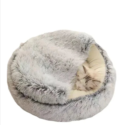 Semi-Closed Pet Bed – Cosy Year-Round Comfort