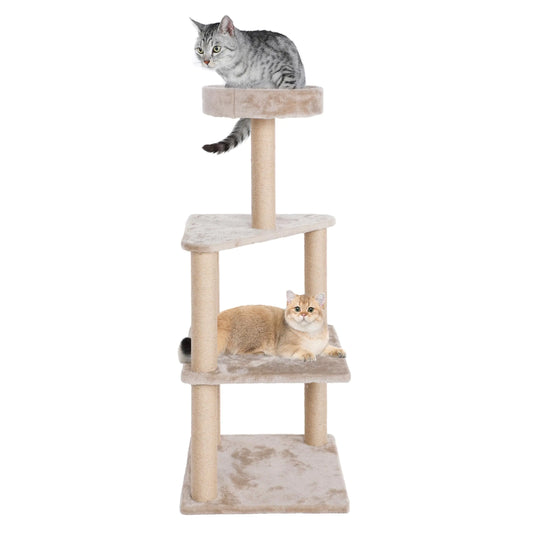 4-Layer Cat Scratching Post and Tree Tower for Indoor Cats (40" Tall)