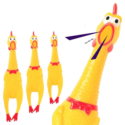 Screaming Chicken Squeak Toy for Dogs