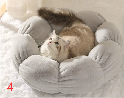Calming Fluffy Flower Indoor Pet Bed (Colour Variants)