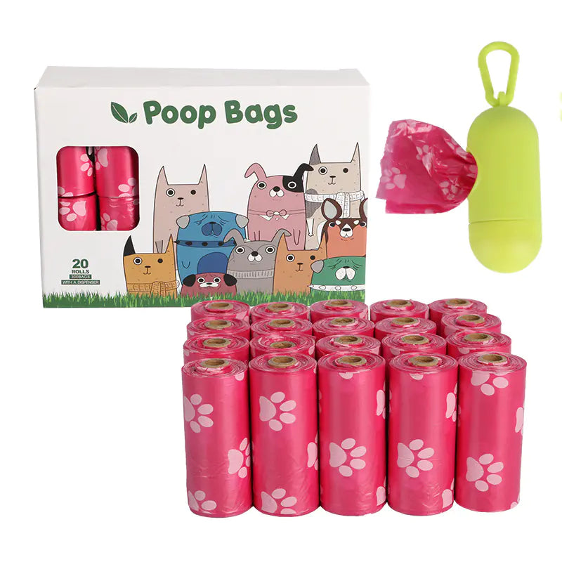 Sacos biodegradáveis ​​para cocó de cão (variações de cor e quantidade)