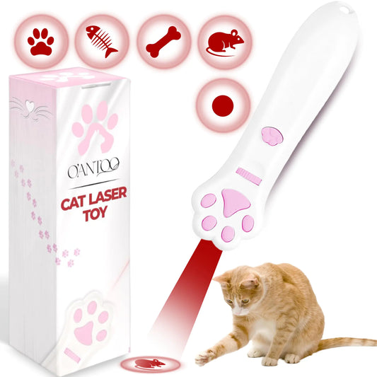 Indoor Interactive Cat Toy with 5 Different Designs (White)